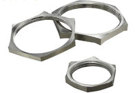 Hexagon Cable Gland Brass Accessories / Tembaga EMC Locknut Dengan Band Angle