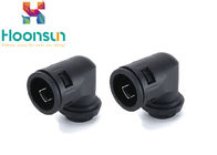 Black Nylon Liquid Conduit Conduit 90 Derajat Konektor Untuk Pipa Fleksibel
