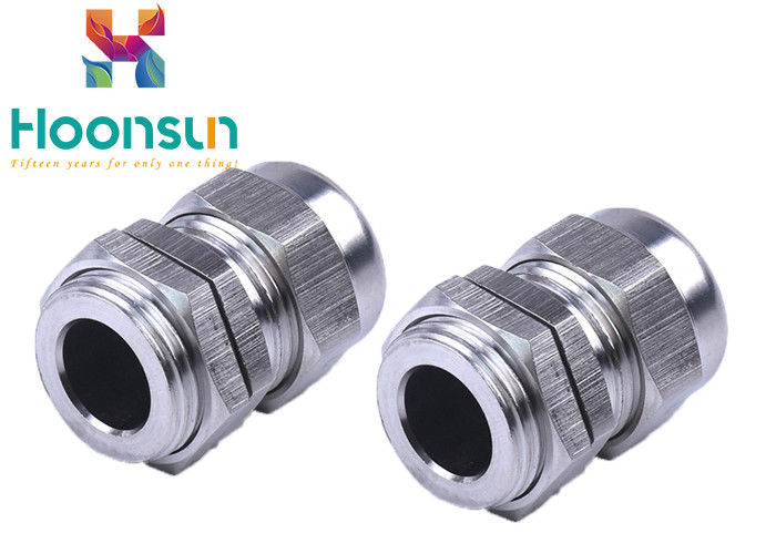 PG21 Fire Proof Disesuaikan Stainless Steel Cable Gland Untuk Kabel Kabel 13 - 18mm